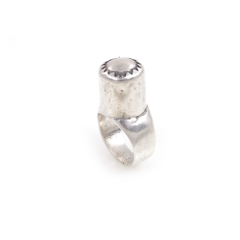 Majestic Tuareg Silver Amulet Ring US 11 1/2, Mali
