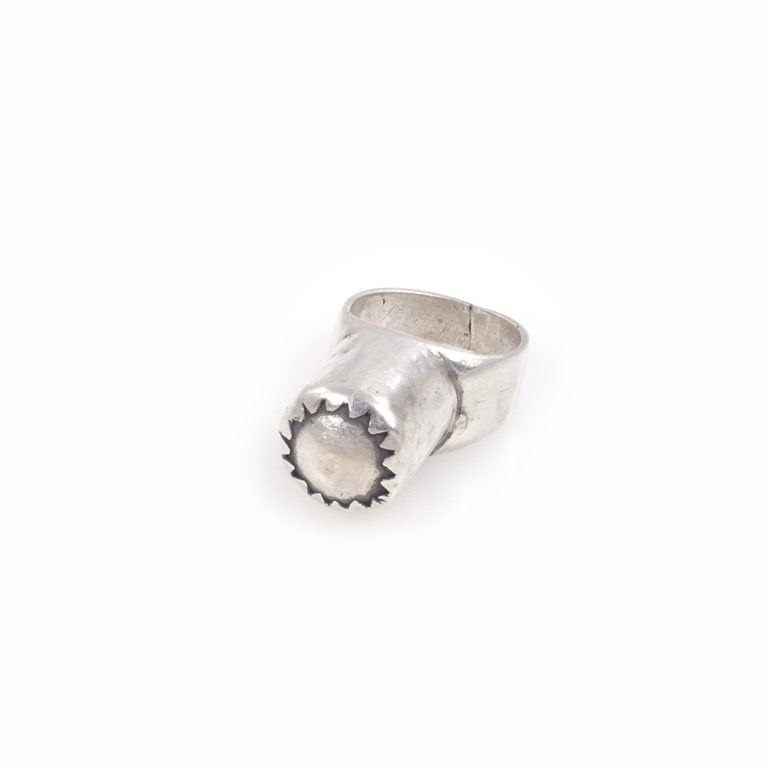 Majestic Tuareg Silver Amulet Ring US 11 1/2, Mali - Image 3