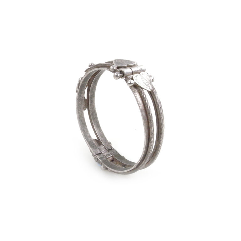 Tuareg Silver Bracelet with Hearts, Mali - Image 2