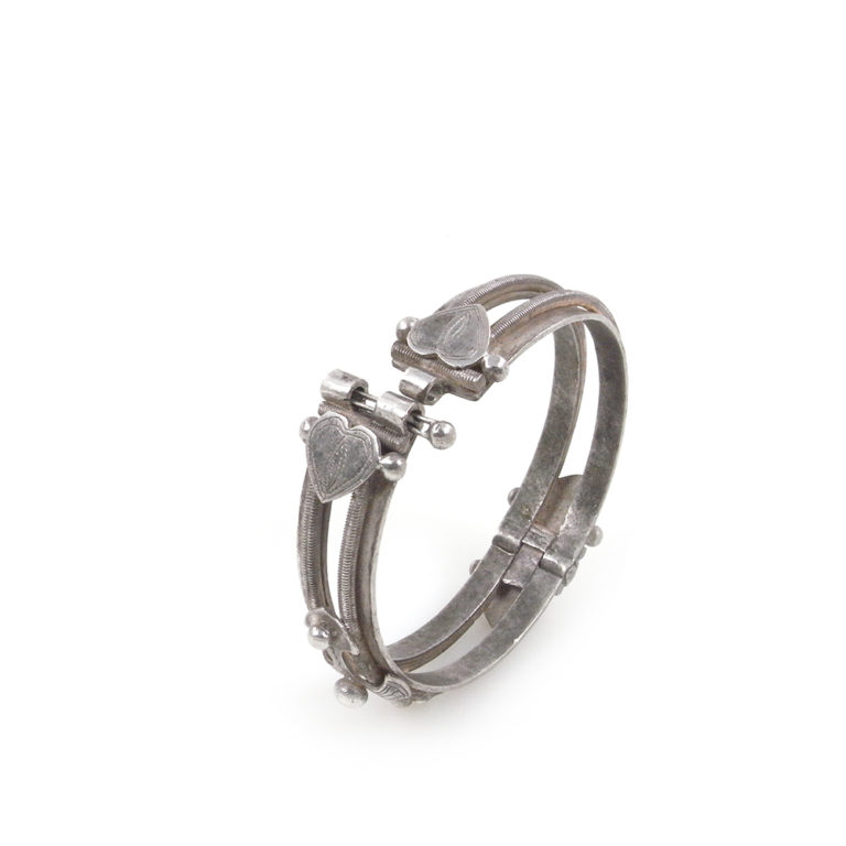 Tuareg Silver Bracelet with Hearts, Mali - Image 5
