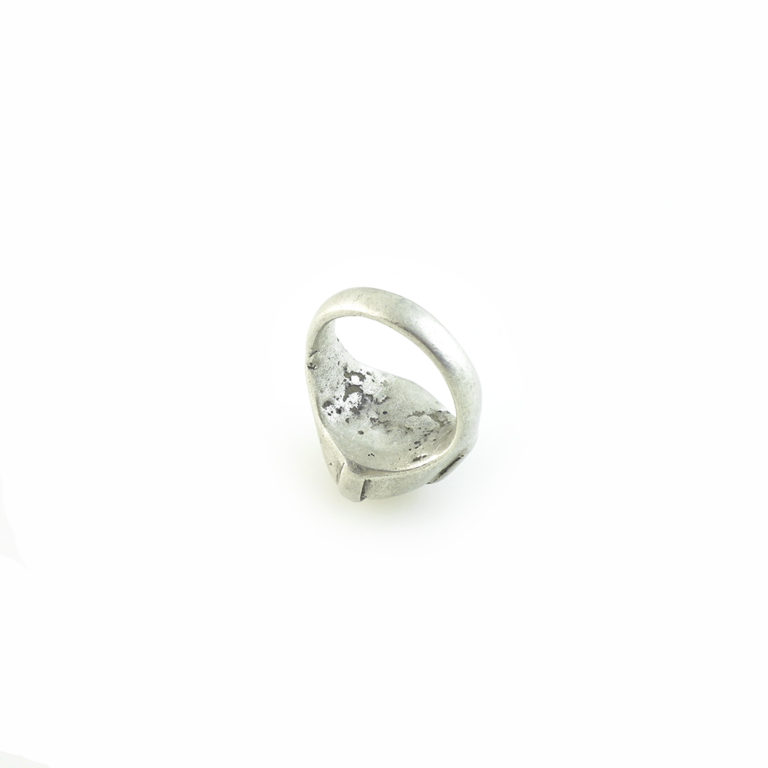 Tuareg Silver Caravaner Ring with Carnelian US Size 7 1/2, Mali - Image 5