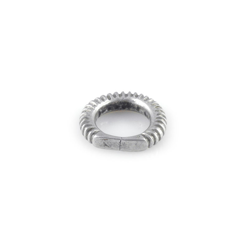 Fulani Silver Ribbed Ring Size 11 3/4, Mali - Image 2