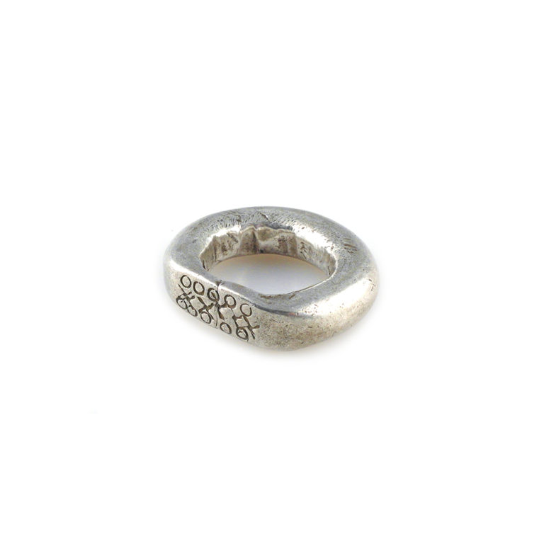 Tuareg Silver Ring with Circle Symbols US Size 12, Mali