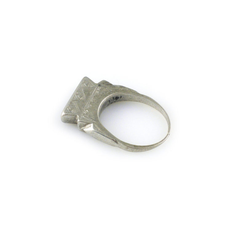 Very Old Coin Silver Tuareg Ring US 10 1/2, Niger - Image 2