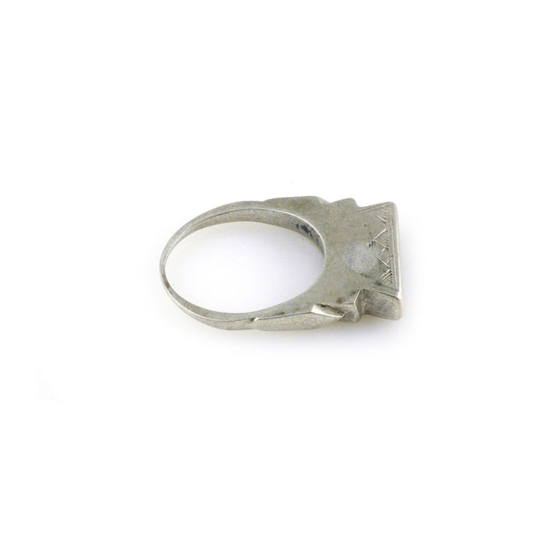 Very Old Coin Silver Tuareg Ring US 10 1/2, Niger - Image 3