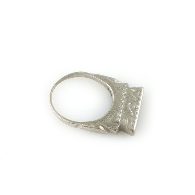 Very Old Coin Silver Tuareg Ring US 10 1/2, Niger - Image 4