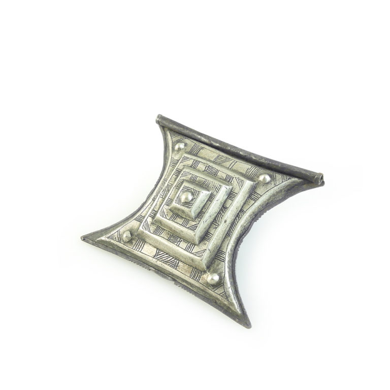 Tuareg Silver Amulet Pendant with Design, Mali - Image 2