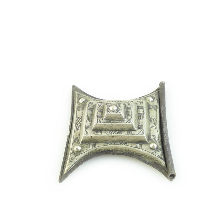 Tuareg Silver Amulet Pendant with Design, Mali - Image 4
