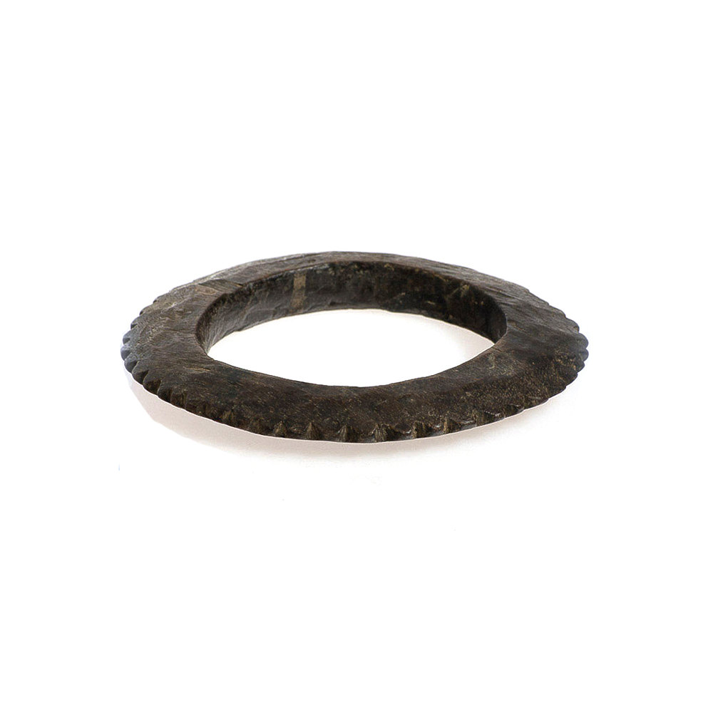 Dogon Wood Amulet Bangle with Rich Patina, Mali - Image 4