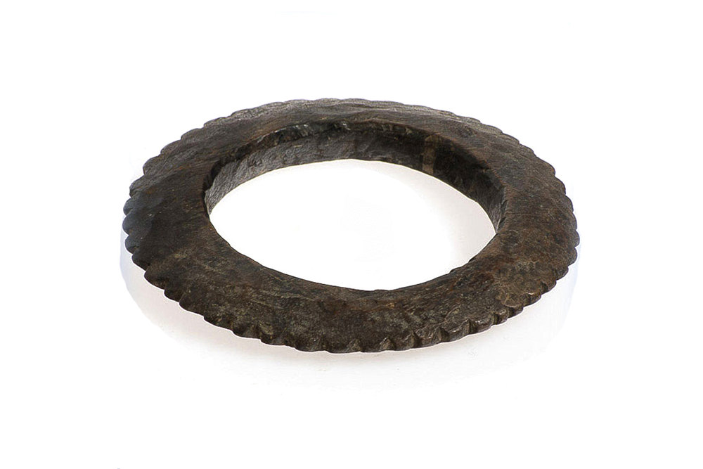 Dogon Wood Amulet Bangle with Rich Patina, Mali
