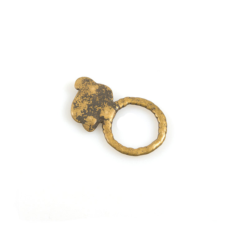 Lobi Brass Chameleons Ring Size 11 1/2, Burkina Faso - Image 2