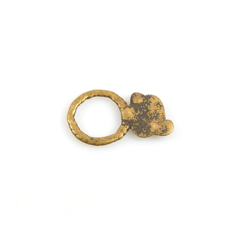 Lobi Brass Chameleons Ring Size 11 1/2, Burkina Faso - Image 4