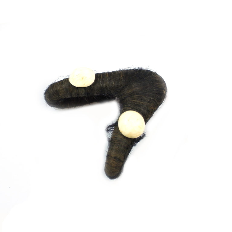 tuareg tribal frontal hair fertility amulet with conus shells from mali
