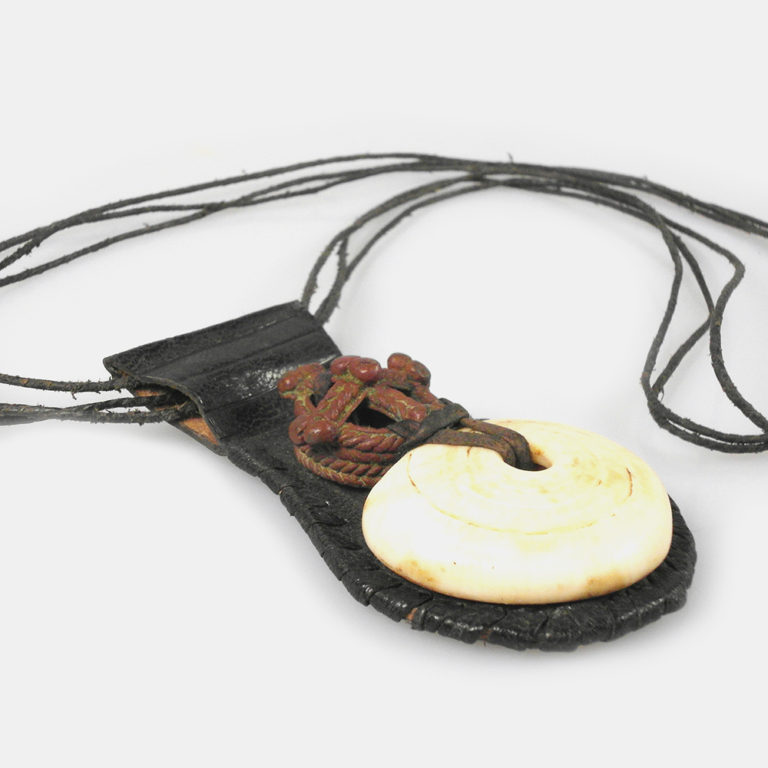 Tuareg Conch Shell Amulet Necklace, Mali - Image 2