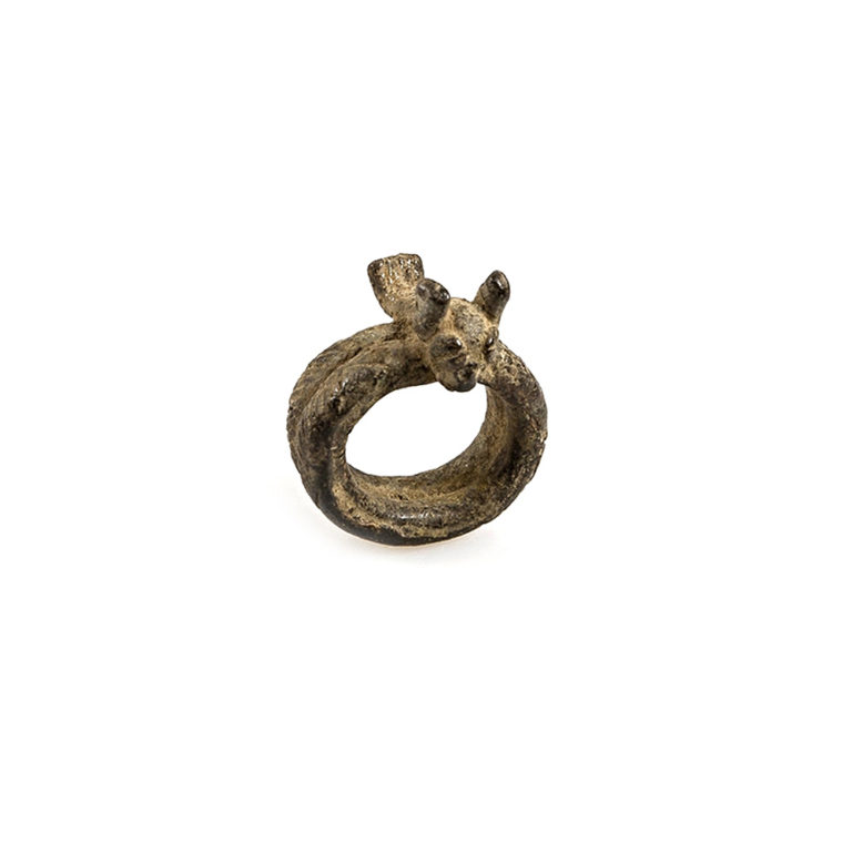 Senufo Bronze Divination Ring with Creature, Ivory Coast - Image 3