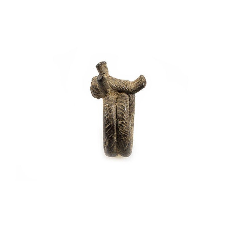 Senufo Bronze Divination Ring with Creature, Ivory Coast - Image 2