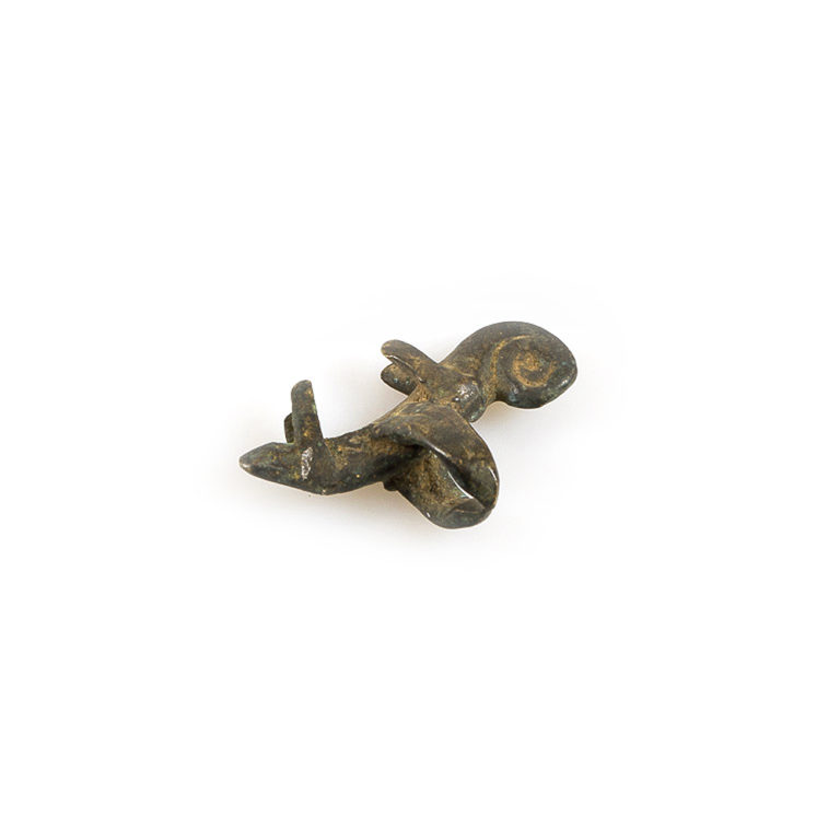 Lobi Bronze Chameleon Amulet Pendant, Burkina Faso - Image 3