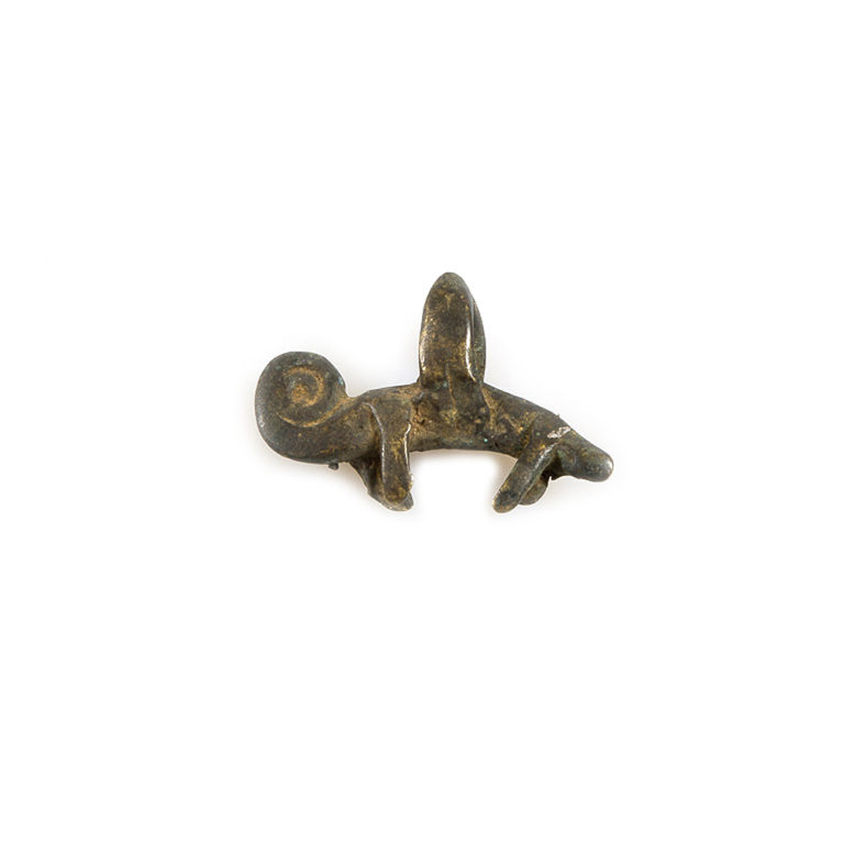 Lobi Bronze Chameleon Amulet Pendant, Burkina Faso