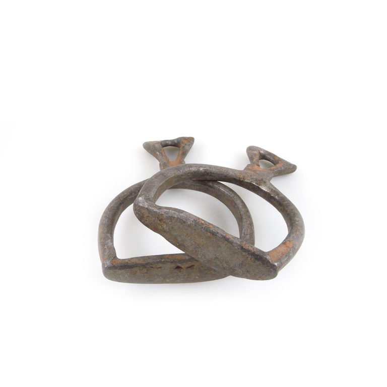 Lobi metal horse stirrups from Burkina Faso.