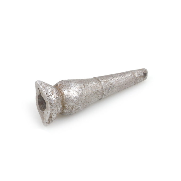 old lobi aluminium whistle used by the hunter in burkina faso