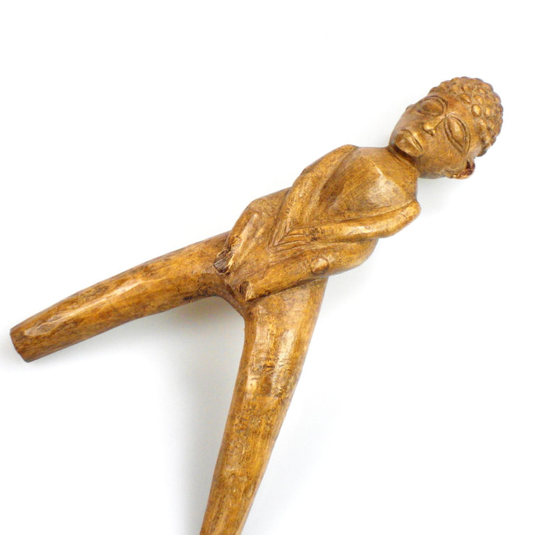 Lobi Wood Slingshot of Female Figure, Burkina Faso