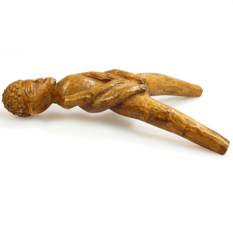 Lobi Wood Slingshot of Female Figure, Burkina Faso - Image 4