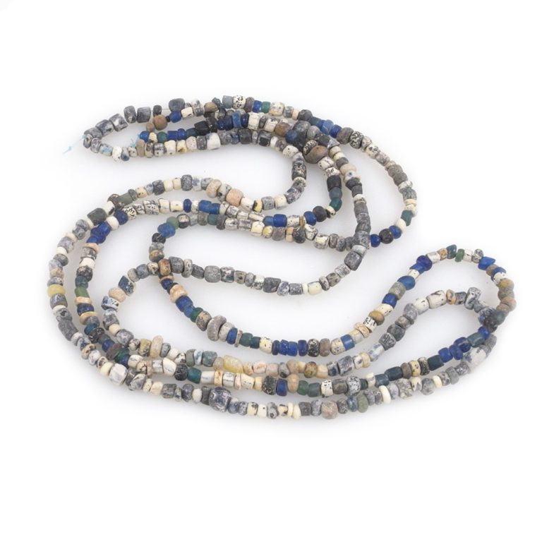 Two Ancient Djenne Glass Beads Strands-55, Mali - Image 2