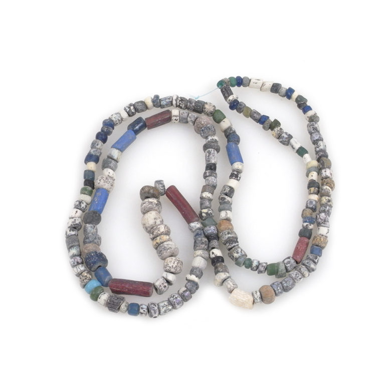 ancient djenne glass beads from mali with surface iridescence