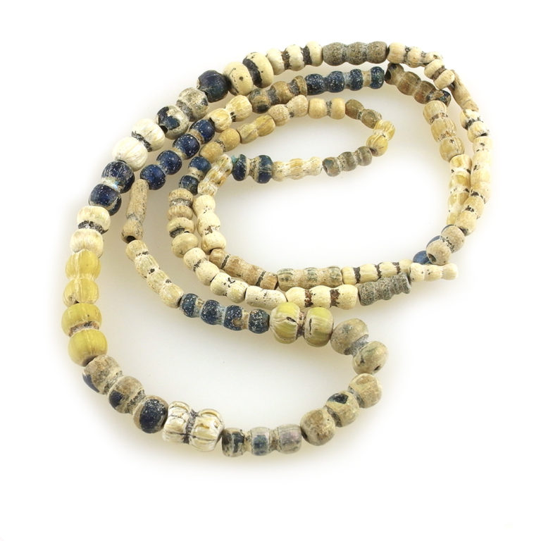 Ancient Djenne Glass Beads Strand Excavated 36, Mali