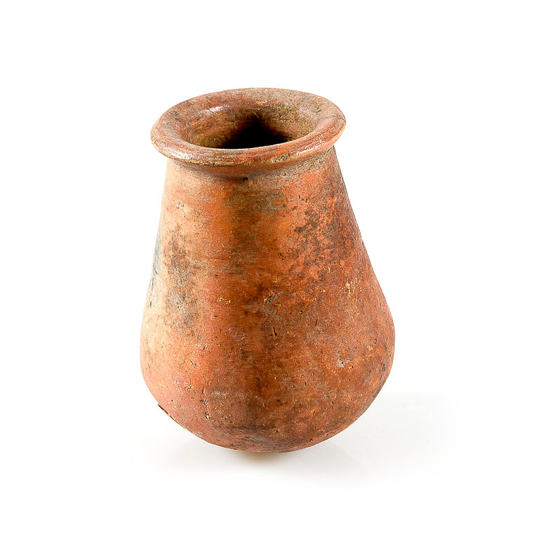 Ancient terracotta vessel with flared sides from the Inner Niger river Delta in Mali.