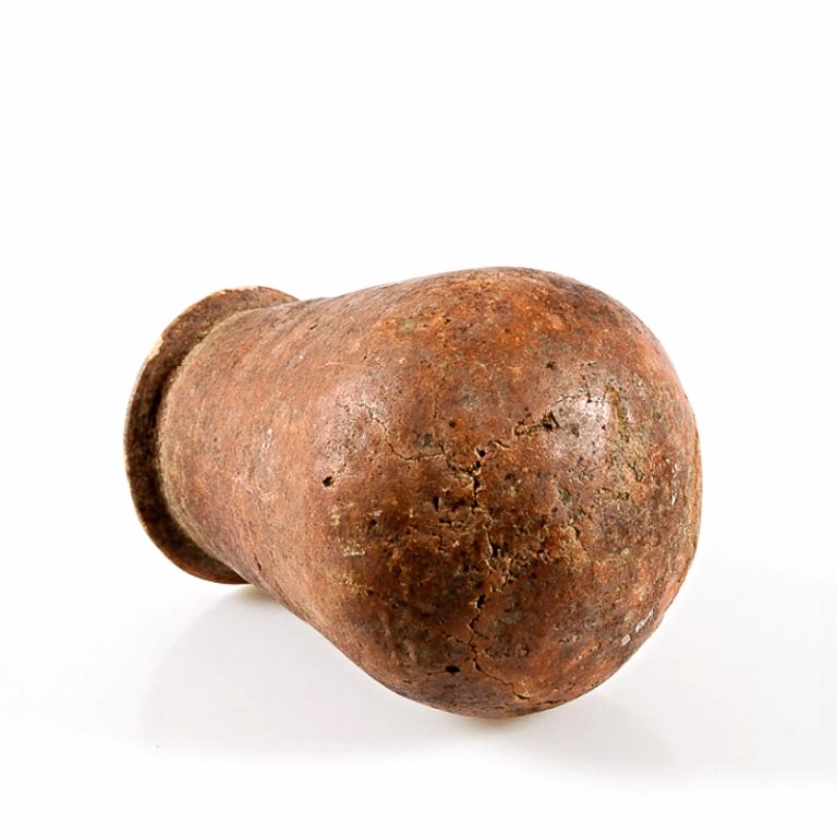 Ancient terracotta vessel with flared sides from the Inner Niger river Delta in Mali.