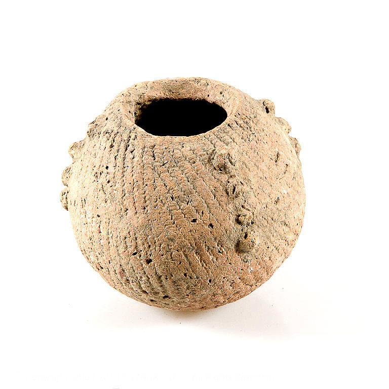 Inner Niger River Delta decorated terracotta pot from Mali.