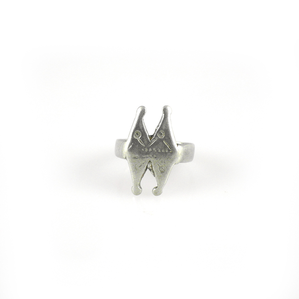 Tuareg Silver Amulet Ring for Twins, Mali