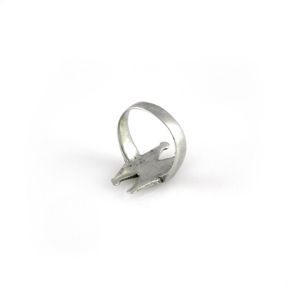 Tuareg Silver Amulet Ring for Twins, Mali - Image 2