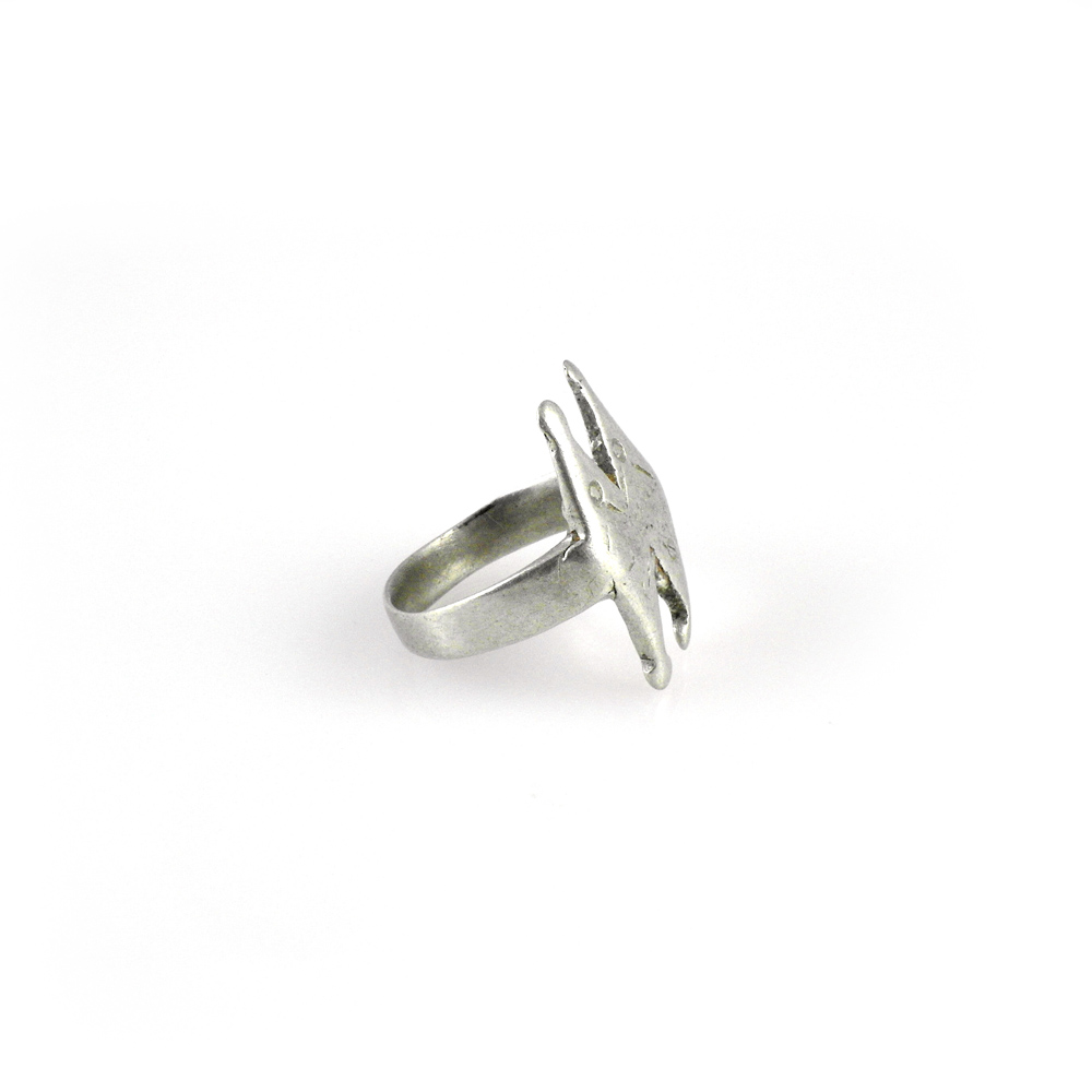 Tuareg Silver Amulet Ring for Twins, Mali - Image 5