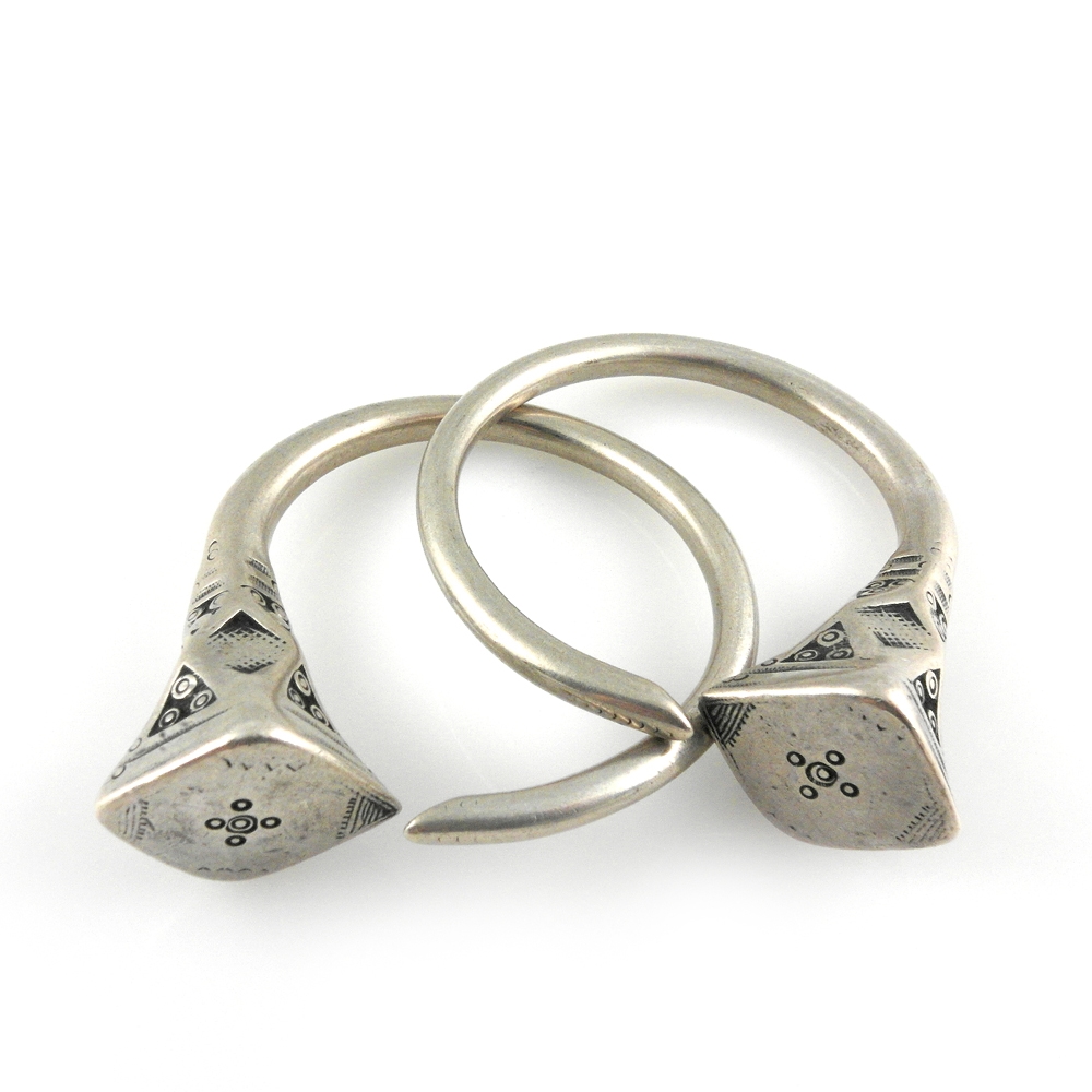 Tuareg Silver Earrings Hoops Tizabaten, Mali - Image 5