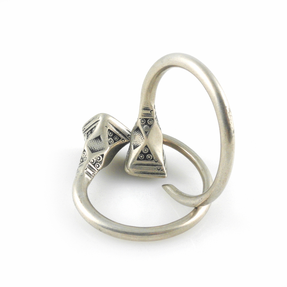 Tuareg Silver Earrings Hoops Tizabaten, Mali - Image 2