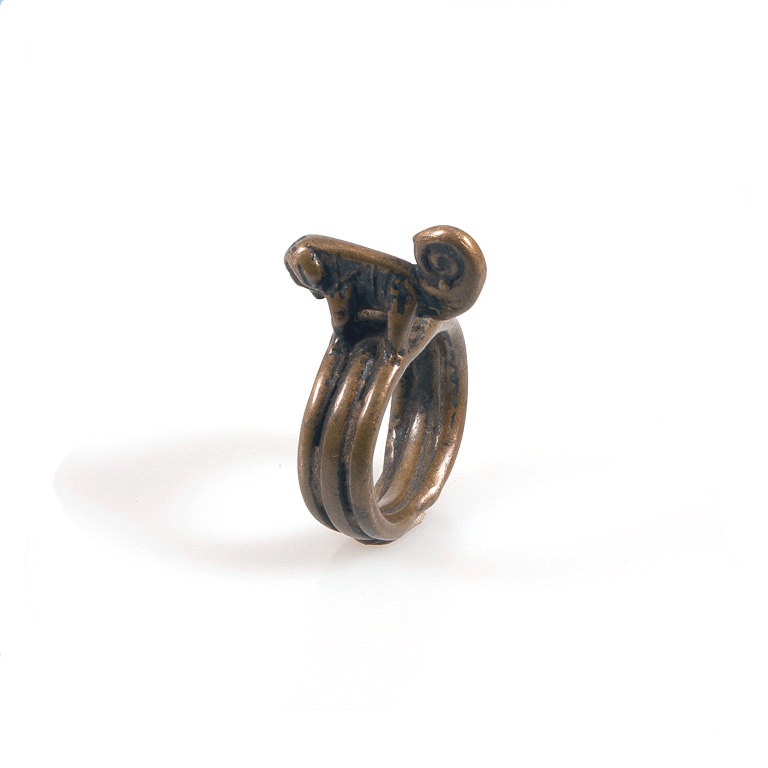 Senufo Bronze Divination Ring of Chameleon, Ivory Coast - Image 4