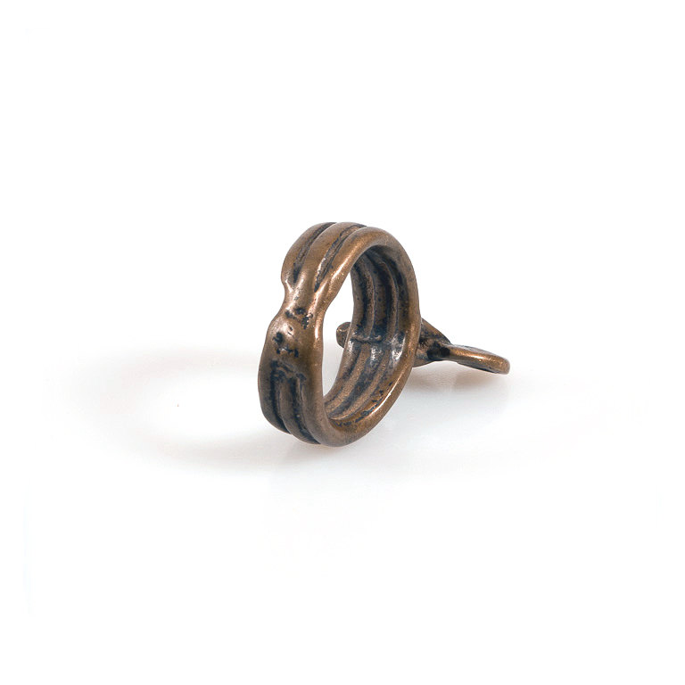 Senufo Bronze Divination Ring of Chameleon, Ivory Coast - Image 5