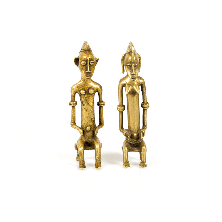 Senufo Brass Statues of Couple, Ivory Coast - Image 2