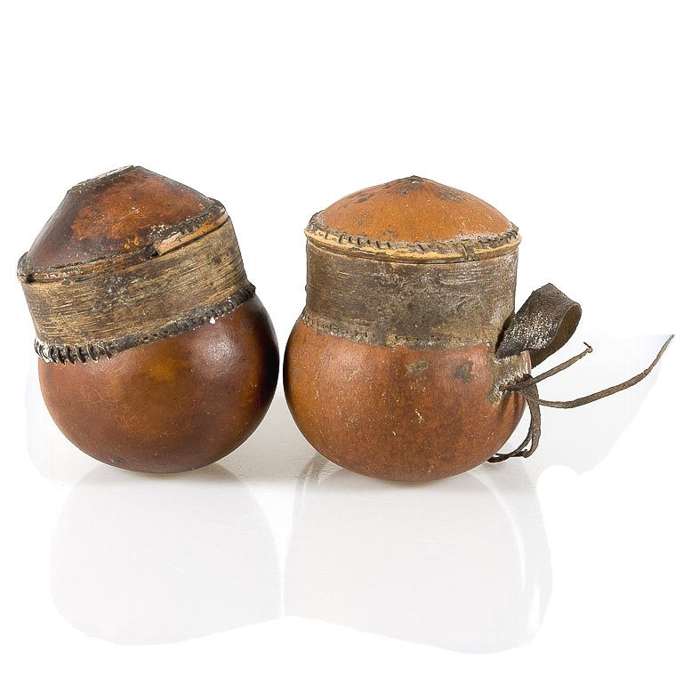 Two Dogon Shea Butter Calabash Containers, Mali - Image 2