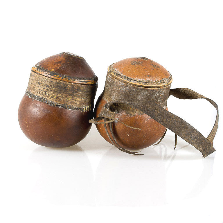 Two Dogon Shea Butter Calabash Containers, Mali - Image 4