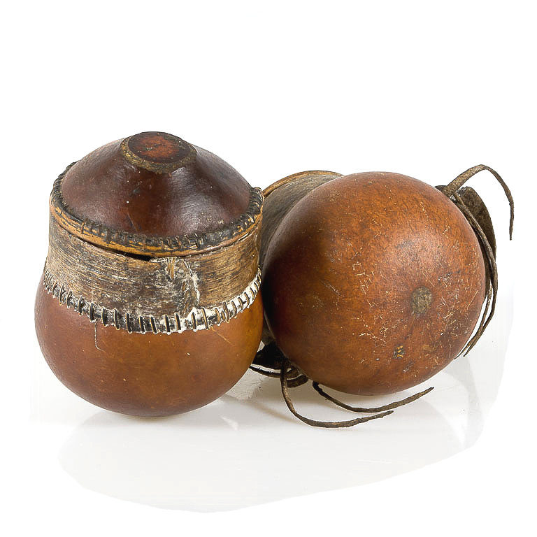 Two Dogon Shea Butter Calabash Containers, Mali - Image 5