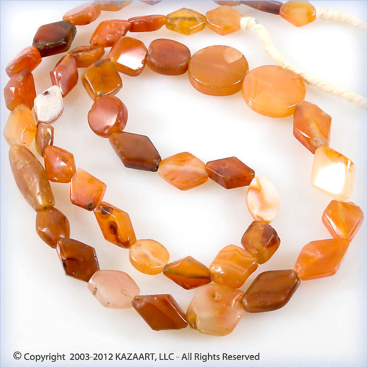 Ancient Carnelian & Agate Tabular Beads, Mali - Image 2