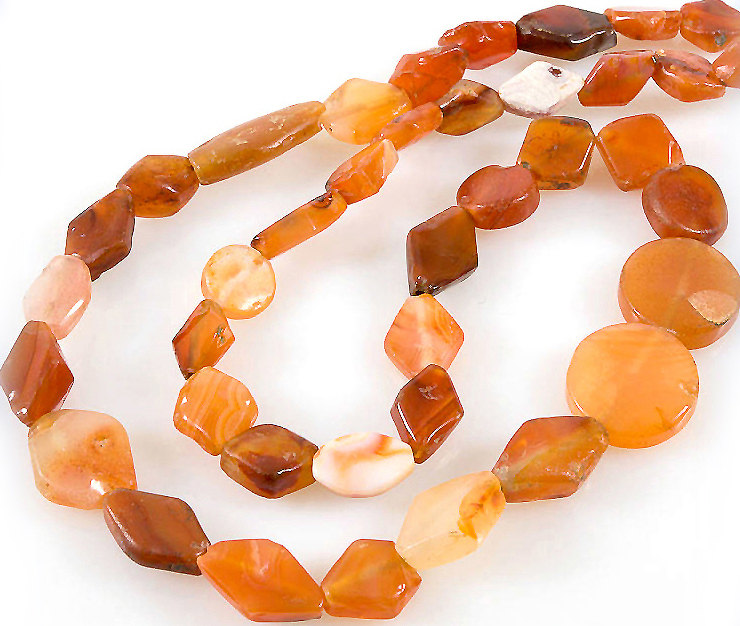 Ancient Carnelian & Agate Tabular Beads, Mali