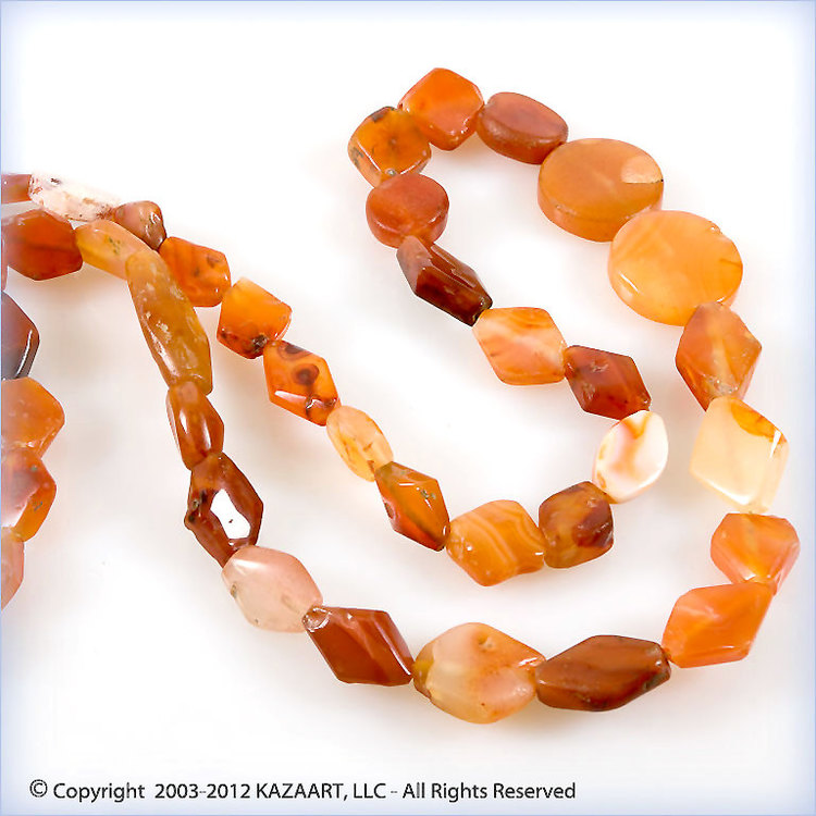 Ancient Carnelian & Agate Tabular Beads, Mali - Image 4