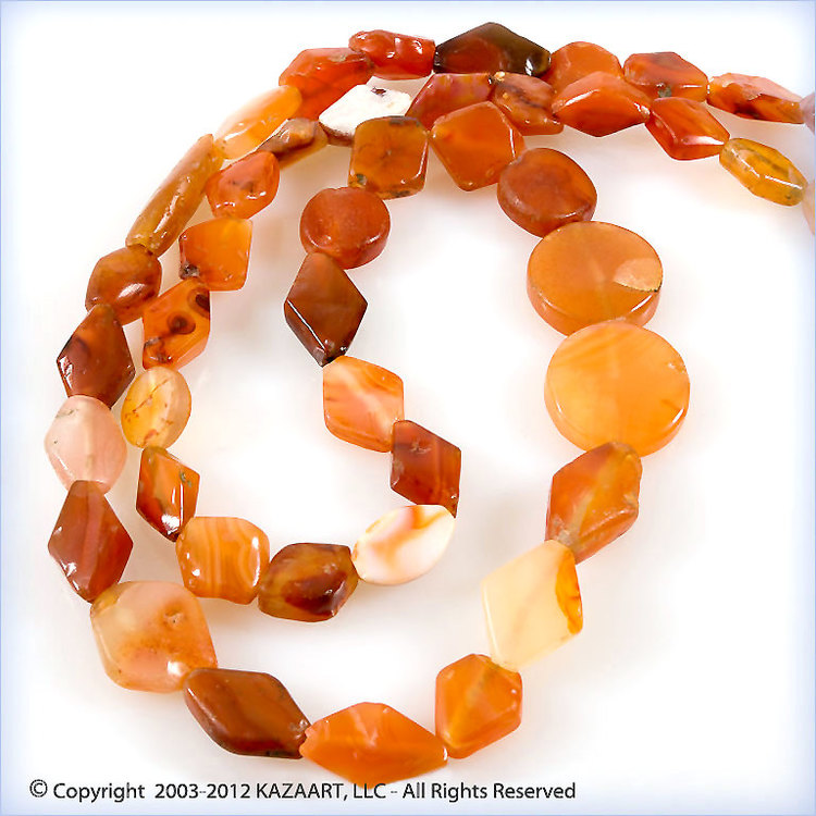 Ancient Carnelian & Agate Tabular Beads, Mali - Image 3