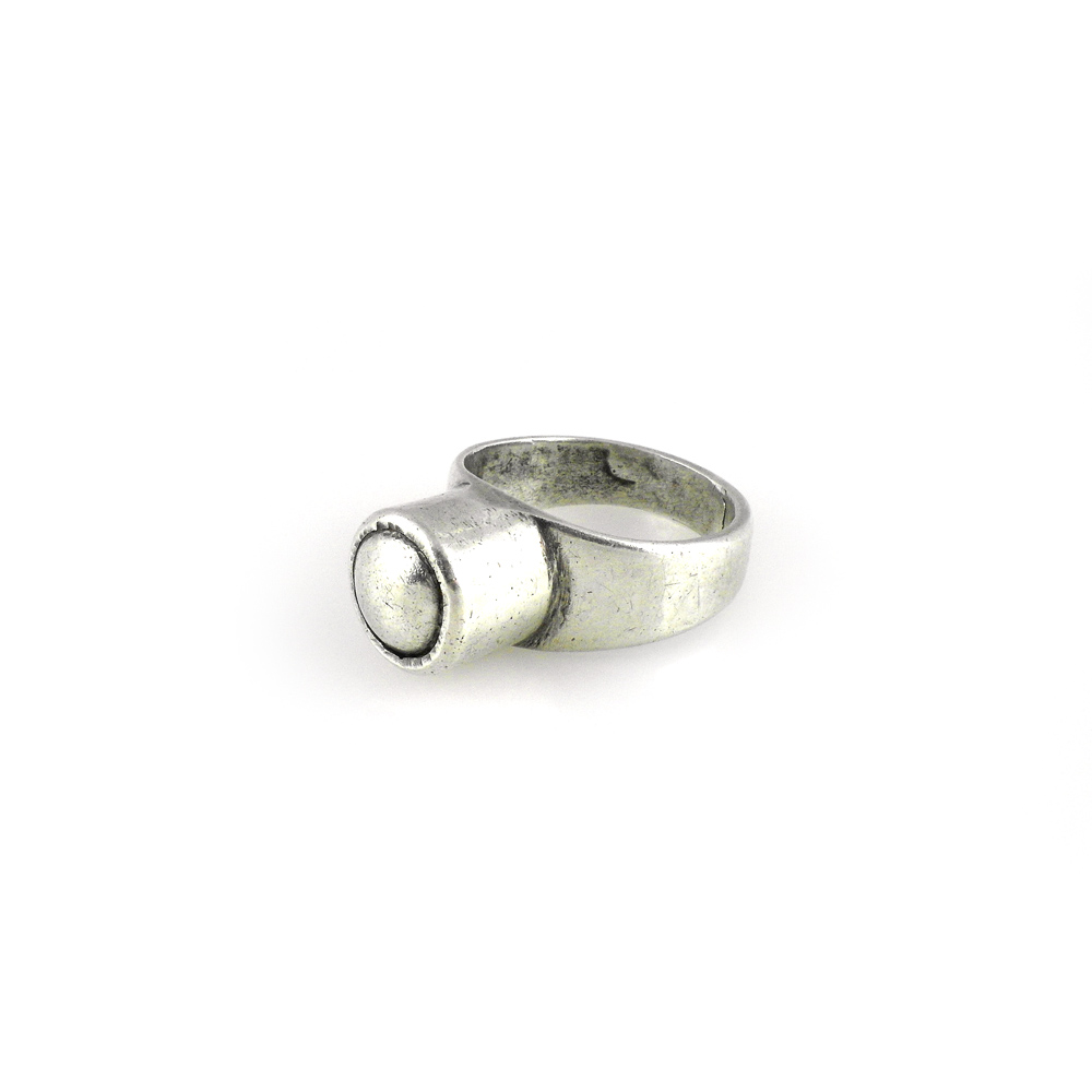 Tuareg or Fulani Silver Amulet Ring, Mali