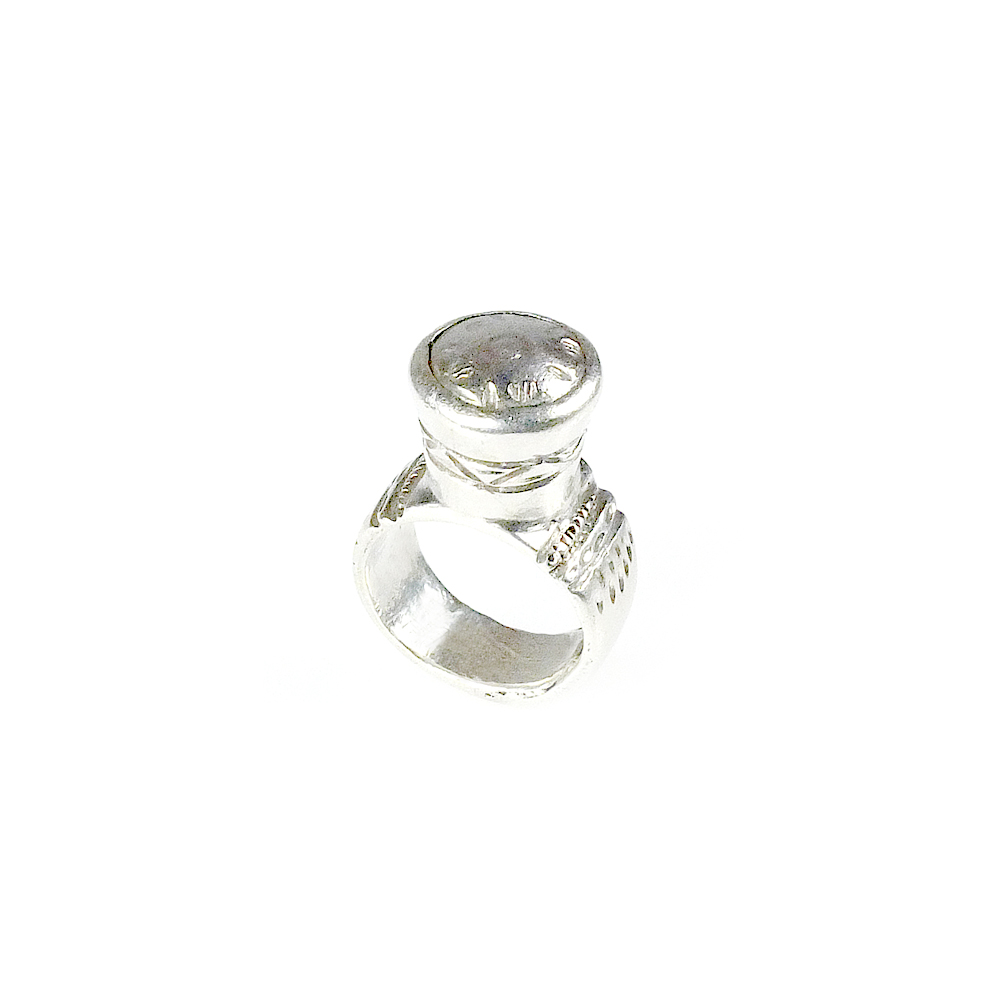 Tuareg Silver Amulet Ring, Mali
