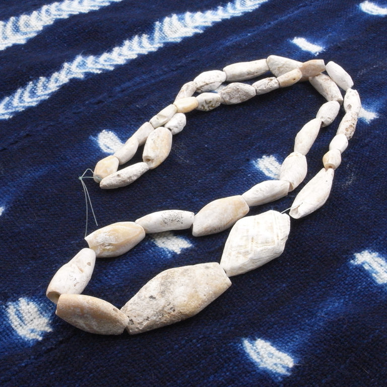 Ancient Neolithic Fossilised Shell Beads, Mali